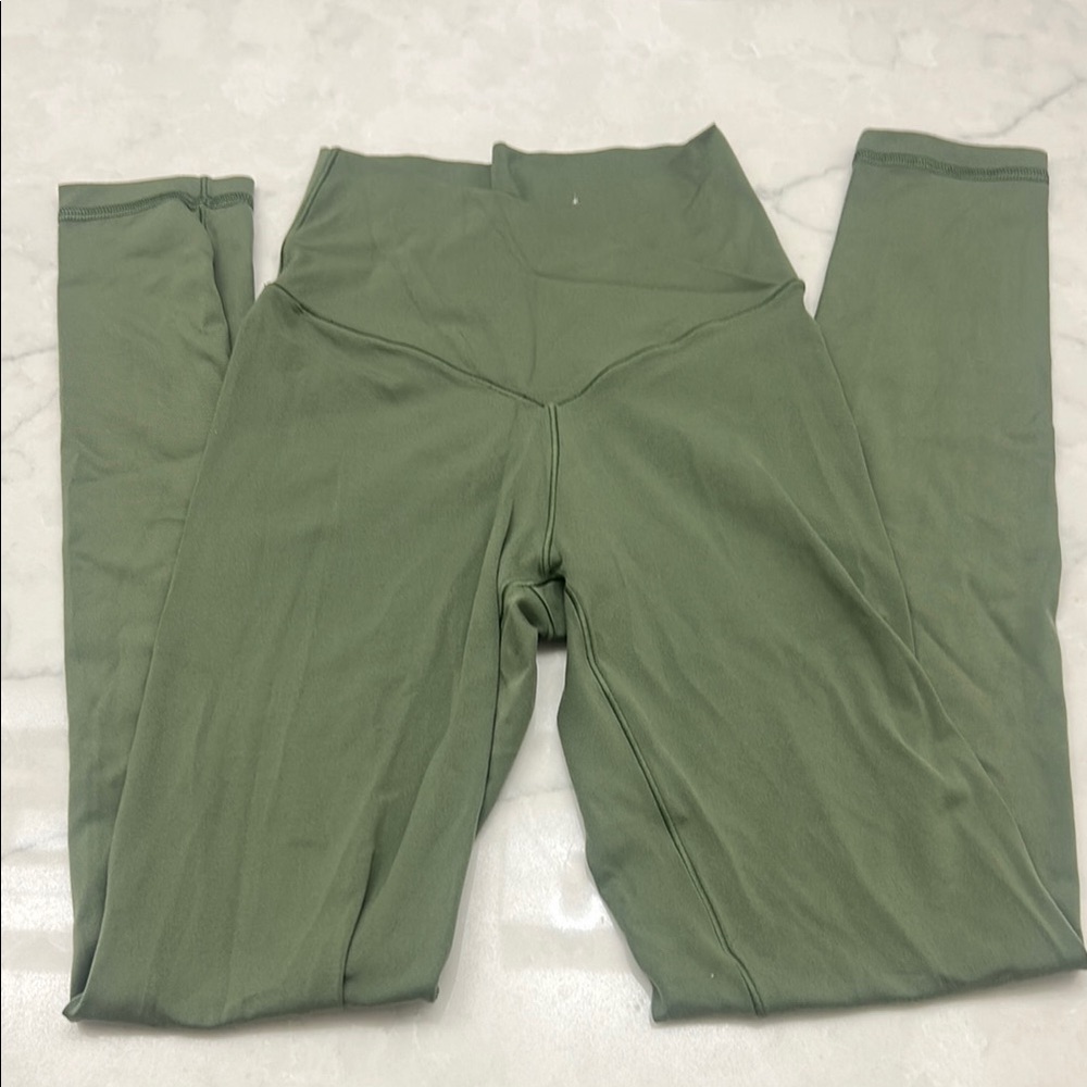 AERIE OFFLINE crossover olive green leggings
